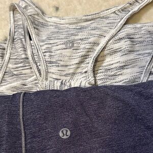Lululemon Hold & Let Flow Yoga Tank Top Bundle- Gray and Navy